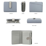 LIZDAYS 二つ折り財布 通販 リズデイズ ウォレット コンパクト お財布 小銭入れ バイカラー 使いやすい レディース カード入れ カードケース コインケース レザー 牛革 おしゃれ シンプル