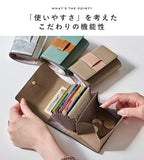 LIZDAYS 二つ折り財布 通販 リズデイズ ミニ財布 ウォレット お札 折れない 小銭入れ 小さい財布 レディース カード入れ カードケース パスケース スキミング防止 コンパクト レザー 牛革