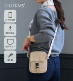 LIZDAYS リズデイズ ミニショルダーバッグ 通販 ショルダーバッグ スマホショルダー スマホポシェット ミニショルダーバック サブバッグ 肩掛け スマホバッグ 斜め掛け 斜めがけ はっ水