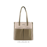 lizdays リズデイズ PU キャンバス トートバッグ 大容量 通販 トートバック トート 手提げ 手提げバッグ 帆布 異素材 仕切り 自立 ポケット 軽い 軽量 きれいめ ナチュラル モダン