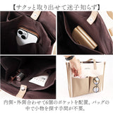 lizdays リズデイズ PU キャンバス トートバッグ 大容量 通販 トートバック トート 手提げ 手提げバッグ 帆布 異素材 仕切り 自立 ポケット 軽い 軽量 きれいめ ナチュラル モダン