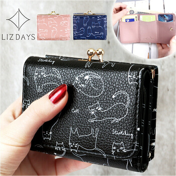 LIZDAYS リズデイズ 財布 lz-809r 通販 三つ折り財布 がま口 レディース 折財布 ミニ財布 サイフ さいふ PUレザー フェイクレザー ミニウォレット 小さい財布 おしゃれ かわいい 可愛い