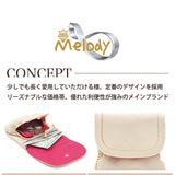 財布 melody メロディー 12145 通販 二つ折り財布 レディース 2つ折り財布 ポーチ さいふ お財布 ミニ財布 革財布 折りたたみ財布 折財布 レザーウォレット コンパクトウォレット
