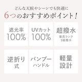 KIZAWA 日傘 UVカット 100 遮光 通販 花びら傘 折りたたみ日傘 折り畳み日傘 折りたたみ傘 折り畳み傘 遮光100 完全遮光 涼しい 遮熱 一級遮光 SAKASA ameri M55HB-063PO レディース