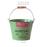 マーキュリー バケツ 通販 ブリキバケツ スモール 雑貨 おしゃれ MERCURY 小さめ ブリキ スチール ガーデニング 花壇 植木鉢 鉢植え 鉢カバー ガレージ カー用品 ゴミ箱 掃除用品