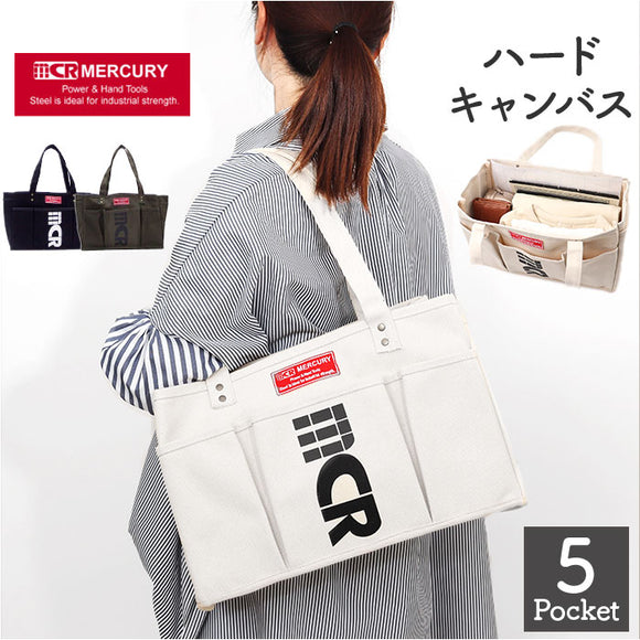 MERCURY マーキュリー キャンバス トートバッグ ポケット 通販 キャンバストート トートバック トート キャンバスバッグ キャンバスバック 手提げ ツールバッグ 普段使い 厚手