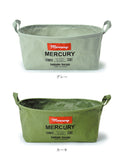 マーキュリー キャンバスバケツ 通販 収納ボックス 布 キャンバス 折りたたみ おしゃれ 雑貨 バケツ MERCURY オーバルバケツ M リビング 収納 子供部屋 おもちゃ箱 ランドリーバスケット