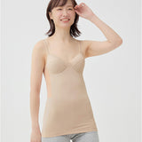 涼しい ブラトップ 夏用 通販 両脇メッシュの涼しいブラタンク カップ付タンクトップ サイドメッシュ タンクトップ 肌着 インナー カップ付きインナー ベージュ 透けにくい レディース