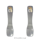 モフサンド にゃん グッズ 通販 アイスクリームスプーン 溶ける 2本セット アイスクリーム スプーン アイススプーン 熱伝導 デザートスプーン アイス アルミ製 もふさんど ぢゅの 猫柄