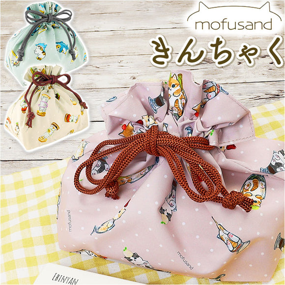 モフサンド にゃん グッズ 通販 mofusand お弁当袋 巾着 ポリエステル ランチ巾着 ランチバッグ 巾着袋 お弁当 ランチバック もふさんど ぢゅの おしゃれ かわいい 猫柄 ネコ柄 ねこ柄 猫
