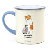 mofusand モフサンド 蓋付き マグカップ 400ml 通販 カップ コップ マグ ステンマグ 蓋付コップ ふた付きコップ フタ付きコップ 蓋付 ふた付き フタ付き ふた 蓋 フタ 持ち手 可愛い