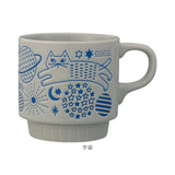マグカップ オシャレ かわいい 通販 おさんぽマグ マグ まぐ コップ コーヒーカップ カップ かわいい猫 ネコ ねこ 散歩 スタッキング 撥水 はっ水 ストック収納 DECOLE デコレ お祝い