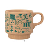 マグカップ オシャレ かわいい 通販 おさんぽマグ マグ まぐ コップ コーヒーカップ カップ かわいい猫 ネコ ねこ 散歩 スタッキング 撥水 はっ水 ストック収納 DECOLE デコレ お祝い