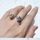 天然石 リング 通販 指輪 シルバーリング ファッションリング レディース イエローゴールド アクセサリー トパーズ 黄玉 誕生石 ブルートパーズハートベゼルセッティングリング 9号