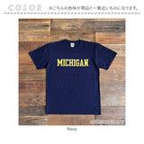 ミシガン tシャツ 通販 Tシャツ ティーシャツ 半袖 半袖Tシャツ メンズ レディース クルーネック 丸首 カットソー おしゃれ トップス カジュアル シンプル カレッジロゴ オシャレ