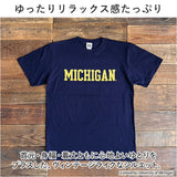 ミシガン tシャツ 通販 Tシャツ ティーシャツ 半袖 半袖Tシャツ メンズ レディース クルーネック 丸首 カットソー おしゃれ トップス カジュアル シンプル カレッジロゴ オシャレ