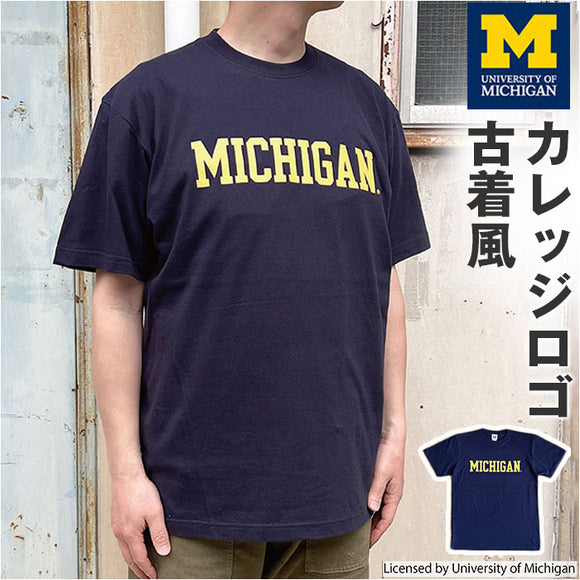 ミシガン tシャツ 通販 Tシャツ ティーシャツ 半袖 半袖Tシャツ メンズ レディース クルーネック 丸首 カットソー おしゃれ トップス カジュアル シンプル カレッジロゴ オシャレ
