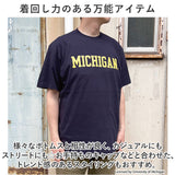 ミシガン tシャツ 通販 Tシャツ ティーシャツ 半袖 半袖Tシャツ メンズ レディース クルーネック 丸首 カットソー おしゃれ トップス カジュアル シンプル カレッジロゴ オシャレ
