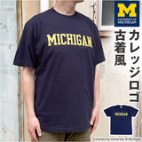 ミシガン tシャツ 通販 Tシャツ ティーシャツ 半袖 半袖Tシャツ メンズ レディース クルーネック 丸首 カットソー おしゃれ トップス カジュアル シンプル カレッジロゴ オシャレ