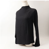 mitis Tシャツ ミティス 通販 ボトルネックロンT カットソー プルオーバー レディース 長袖 夏 春夏 春秋 ハイネック シンプル カジュアル メロートップス おしゃれ 女性 大人 オシャレ