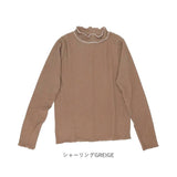 mitis Tシャツ ミティス 通販 配色メローロンT カットソー プルオーバー レディース プチハイネックTシャツ 夏 春夏 春秋 長袖 シンプル カジュアル メロートップス おしゃれ 女性 大人