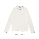 mitis Tシャツ ミティス 通販 配色メローロンT カットソー プルオーバー レディース プチハイネックTシャツ 夏 春夏 春秋 長袖 シンプル カジュアル メロートップス おしゃれ 女性 大人