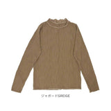 mitis Tシャツ ミティス 通販 配色メローロンT カットソー プルオーバー レディース プチハイネックTシャツ 夏 春夏 春秋 長袖 シンプル カジュアル メロートップス おしゃれ 女性 大人