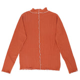 mitis Tシャツ ミティス 通販 配色メローロンT カットソー プルオーバー レディース プチハイネックTシャツ 夏 春夏 春秋 長袖 シンプル カジュアル メロートップス おしゃれ 女性 大人