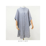 mitis ワンピース ミティス 通販 オーバーサイズブラウスワンピース シャツワンピース 夏 春夏 春秋 フレンチスリーブ ドルマンスリーブ 前開き 前ボタン レディース シンプル 膝丈