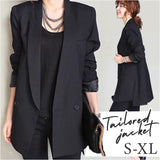 テーラードジャケット ロング レディース 通販 テーラード ジャケット アウター オフィスカジュアル 大きいサイズ きれいめ 長袖 体型カバー 春 春秋 フォーマル カジュアル 秋 冬 秋冬
