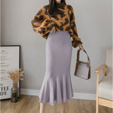 マーメイドスカート タイト 通販 スカート レディース ミモレ丈スカート リブニットスカート フレア ミモレ ロング マーメイド ボトムス ストレッチ 無地 秋冬 春 秋 冬 ol 通勤 大人