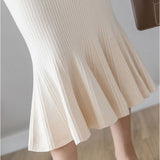 マーメイドスカート タイト 通販 スカート レディース ミモレ丈スカート リブニットスカート フレア ミモレ ロング マーメイド ボトムス ストレッチ 無地 秋冬 春 秋 冬 ol 通勤 大人