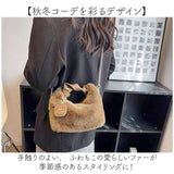 ファーバッグ 斜めがけ 通販 ファー ショルダー バッグ ハンドバッグ ショルダーバック ハンドバック 手持ちバッグ 手提げバッグ 手提げバック 冬バッグ 小さめ 小さい 斜めかけバッグ