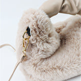 ファーバッグ 斜めがけ 通販 ファー ショルダー バッグ ハンドバッグ ショルダーバック ハンドバック 手持ちバッグ 手提げバッグ 手提げバック 冬バッグ 小さめ 小さい 斜めかけバッグ