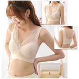 ブラジャー ナイトブラ 通販 フルカップブラジャー ブラ 単品 ホックなし Vネック レース レディースインナー 婦人下着 下着 フルカップブラ カップ付 アンダーウェア おしゃれ かわいい