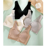 ブラジャー ナイトブラ 通販 フルカップブラジャー ブラ 単品 ホックなし Vネック レース レディースインナー 婦人下着 下着 フルカップブラ カップ付 アンダーウェア おしゃれ かわいい