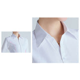 ブラウス 長袖 レディース 通販 シャツ Yシャツ 事務服 制服 婦人服 フォーマル スーツ Vネック 無地 スリム ビジネス オフィス トップス 大人 シンプル リクルート 女性 就活 OL 通勤