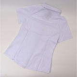 ブラウス Yシャツ 半袖 レディース 通販 シャツ yシャツ ワイシャツ 事務服 制服 フォーマルシャツ フォーマル スキッパー Vネック スリム ポリエステル スーツ 無地 上品 キレイめ