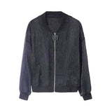 シアー ブルゾン 通販 アウター ジャケット 羽織 羽織り 上着 長袖 ジャンパー ゆったり ショート丈 通勤 通学 透け感 光沢感 冷房対策 カジュアル 春 夏 秋 上品 きれいめ エレガント