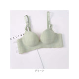 ブラジャー チェック柄 ノンワイヤー 通販 ノンワイヤーブラジャー シームレスブラジャー ノンワイヤーブラ シームレス 楽 格子柄 調節可能 肌に優しい チェック おしゃれ やわらかい