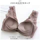 ブラジャー フロントホック レース 通販 3/4カップブラ ナイトブラ フロントホックブラ ノンワイヤーブラ ワイヤレスブラ ブラ ランジェリー インナー 前開き 前ホック セクシー