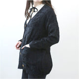 カーディガン フェザーヤーン ミドル丈 通販 羽織り 羽織 長袖 厚手 Vネック ゆったり ミドル 体型カバー 冬 カジュアル レディース 婦人服 アウター おしゃれ 防寒対策