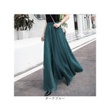シフォンスカート ロング レディース 通販 チュールスカート レディーススカート ロングスカート スカート フレアスカート フレア ギャザー ロング丈 マキシ ウエストゴム きれいめ