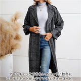 チェスターコート レディース 冬 通販 オーバーコート ロングコート アウター コート ジャケット 上着 羽織 長袖 ダブル チェック きれいめ おしゃれ 防寒 暖かい テーラード ポケット