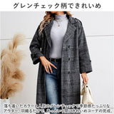 チェスターコート レディース 冬 通販 オーバーコート ロングコート アウター コート ジャケット 上着 羽織 長袖 ダブル チェック きれいめ おしゃれ 防寒 暖かい テーラード ポケット