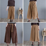 ワイドパンツ 七分丈 通販 コーデュロイ パンツ ガウチョパンツ ワイド ロング ズボン ７分丈 ボトムス ウエストゴム ポケット ベルト付き 春 秋 冬 秋冬 あったか 体型カバー ゆったり