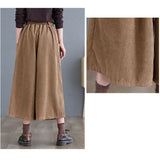 ワイドパンツ 七分丈 通販 コーデュロイ パンツ ガウチョパンツ ワイド ロング ズボン ７分丈 ボトムス ウエストゴム ポケット ベルト付き 春 秋 冬 秋冬 あったか 体型カバー ゆったり