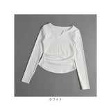 ヨガウェア トップス 通販 ヨガトップス 長袖 ヨガ ウェア キーネック tシャツ ロンt レディース ロングTシャツ 長袖Tシャツ ピラティスウェア スポーツウェア 速乾 ホットヨガ
