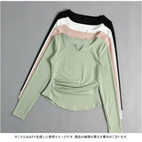 ヨガウェア トップス 通販 ヨガトップス 長袖 ヨガ ウェア キーネック tシャツ ロンt レディース ロングTシャツ 長袖Tシャツ ピラティスウェア スポーツウェア 速乾 ホットヨガ