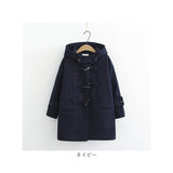 ダッフルコート キッズ コート スクール 通販 スクールコート 制服 オーバー ミディアム丈 ミディアム フード付き フード 裏地綿 中綿 厚手 あったか あたたかい 暖かい ジュニア 学生